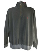 Vintage Ralph Lauren Polo Black 1/4 Quarter Zip Fleece Pullover sweater XL - $26.06