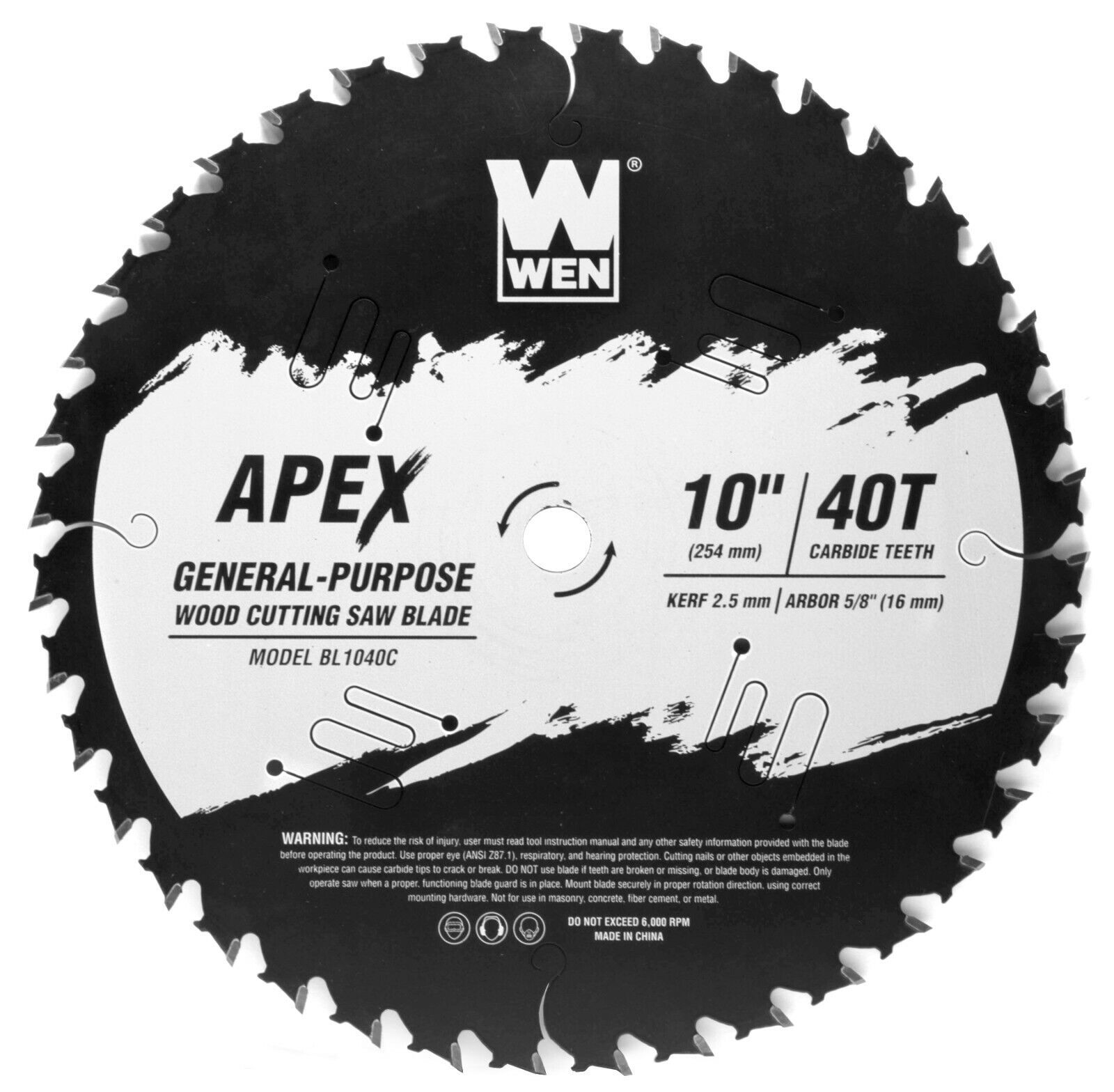 Primary image for WEN BL1040C Apex 10-Inch 40-Tooth Carbide-Tipped General-Purpose Saw Blade