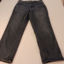 Terra &amp; Sky Denim Women&#39;s  Black Straight Jeans Size 16W - $12.46