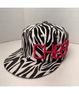 Cheer Hat Zebra Print Snapback Cheerleader Cap Adjustable - $21.86 CAD