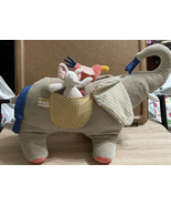 Moulin Roty Les Papoum Stuffed Elephant France Sensory Plush LOW $ - $56.98