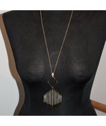 Beautiful Long Gold Necklace - £7.57 GBP