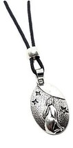 Moon Gazing Hare Necklace Pendant 925 Silver Plated Pewter Pagan Wiccan Witch - £8.16 GBP