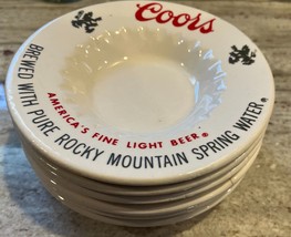 6  Vintage Coors 6&quot; Ashtray America&#39;s Fine Light Beer- Rocky Mountain  Spring - £19.73 GBP