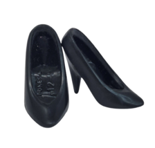 VINTAGE 1990's MATTEL BARBIE BLACK CLOSED TOE HIGH HEEL HEELS PUMPS SHOES  - $4.75