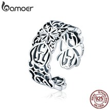 Authentic 925 Sterling Silver Vintage Stackable Flower Open Size Finger Rings fo - £16.78 GBP