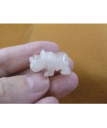 (Y-RHI-522) little Pink RHINOCEROS I love little Rhino RHINOS gemstone F... - $12.08 CAD