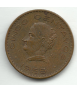1955 Mexico Cinco 5 Centavos Coin - $100.00