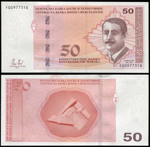 Bosnia and Herzegovina. Banknote 50-convertible marka. 2012. Unc. Cat# P... - £42.12 GBP