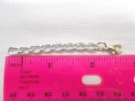 SILVER TONE EXTENDER .25 CURB CHAIN &amp; LOBSTER CLAW CLASP 2.5 INCHES OVERALL - €2,57 EUR