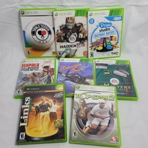 8 Xbox 360 Games Lot Tiger PGA13 Pac Squad WWII Pro Bass Top Spin2 Madden12 - £36.53 GBP