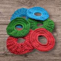 Cute and Colorful Crochet Scrunchie Set - £23.19 GBP