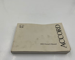 2002 Honda Accord Owners Manual Handbook OEM N02B27002 - £25.08 GBP