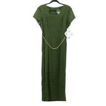 Scarlett Women&#39;s Dress Olive Green Maxi Chain 9/10 - £22.54 GBP