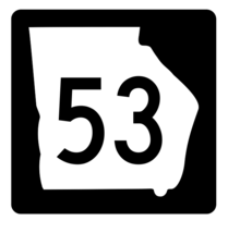 Georgia State Route 53 Sticker R3600 Highway Sign - $1.45+
