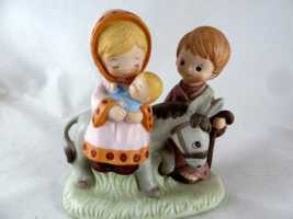 Vtg Homco Nativity Figurine Baby Jesus Mary Joseph Donkey 5608 Christmas - £10.88 GBP