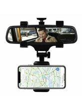iPhone and GPS Holder Rear View Mirror Mount Universal Fit Rotates 360 USA MADE! - £10.06 GBP