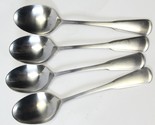 Oneida Yorktown SSS Oval Soup Spoons 6 3/4&quot; Stainless Satin Lot of 4 - £15.75 GBP
