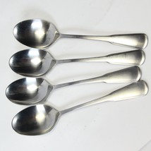 Oneida Yorktown SSS Oval Soup Spoons 6 3/4&quot; Stainless Satin Lot of 4 - £15.38 GBP