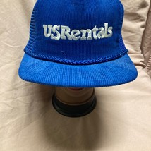 Vintage US Rentals Corduroy Trucker Style Snapback Hat  - $19.80