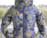 ivivva Girls Goose Down Jacket Coat Hooded Puffer Reversible Size 12 - £31.63 GBP