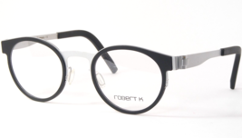 Eye Society Robert K Edge Matt Black /Silver Unique Rare Eyeglasses 45-18-140mm - £81.17 GBP