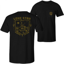 Lone Star Beer Always Texan Front and Back Print T-Shirt Black - $36.98+