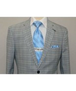 Men&#39;s US Polo Sport coat 8911j Black white Hounds-tooth with blue Plaid ... - $96.26 CAD