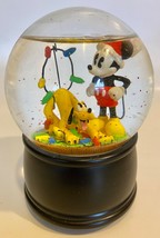Enesco Disney Mickey Mouse Musical Waterball - Plays &quot;Deck The Halls&quot; w/ Pluto - £15.75 GBP