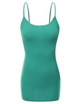 Jade Green Womens Tank Top Plain Spaghetti Strap - £7.67 GBP