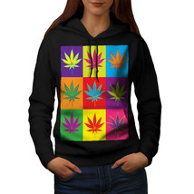 Wellcoda Blunt Cannabis Leaf Rasta Womens Hoodie, Pop Casual Hooded Sweatshirt - £29.05 GBP