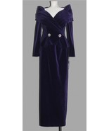 VTG WATTERS &amp; WATTERS Purple Velvet Pleated Evening Jacket &amp; Skirt Wm&#39;s ... - $328.23 CAD