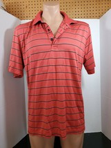 Golden Bear Performance Red Striped Polo Golf Shirt - Size Large - £9.37 GBP