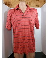 Golden Bear Performance Red Striped Polo Golf Shirt - Size Large - £9.20 GBP