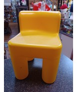 Vtg Little Tikes Toddler Child Size 10&quot; Yellow Chunky Chair Sturdy Plastic - €21,13 EUR