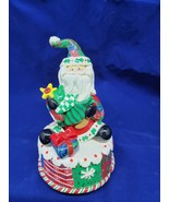 Christmas Polymer Clay Santa Claus Music Box Jingle Bells - $15.00