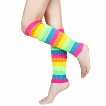 80&#39;S Women Knit Leg Warmers Crochet Ribbed Leg Socks For Party Accessori... - £11.38 GBP