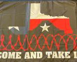 Come And Take It Texas Border Map Barbed Wire Alamo 3&#39;x5&#39; Flag ROUGH TEX... - $18.88