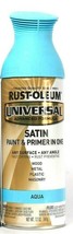 1 Ct Rust-Oleum 12 Oz Universal Advanced 317829 Satin Aqua Paint &amp; Prime... - $16.99