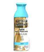 1 Ct Rust-Oleum 12 Oz Universal Advanced 317829 Satin Aqua Paint &amp; Prime... - £13.56 GBP