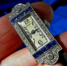 Art Deco Raymond Yard Antique Diamond Sapphire Platinum Gatby Flapper er... - $1,907,677.27 MXN