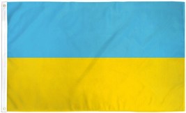 5x8 ft Ukraine Ukrainian Plain Flag Rough Tex Knitted 5&#39;x8&#39; Banner - £58.81 GBP
