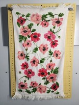 Vtg Lady Pepperell Floral Pink Roses Medium Size Towel Made In Usa Cotto... - £11.89 GBP