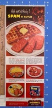 Vintage Print Ad Spam and Waffles Recipe Breakfast Ideas Eggs 13.5&quot; x 5.25&quot; - £9.96 GBP