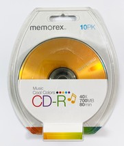 Memorex 10PK CD-R 40X 700MB 80min 10 pack CD-R Discs NEW - £8.70 GBP