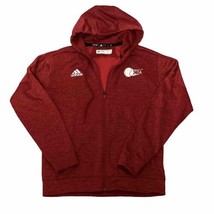 ADIDAS MEN&#39;S Climawarm SZ Medium HOODIE SWEATSHIRT RED CHIRA TENNIS ACADEMY - $20.00
