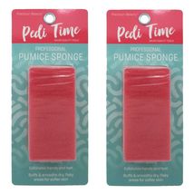 Precision Beauty Pedi Time Professional Pumice Sponge, Pink, Lot of 2, NEW - £2.78 GBP