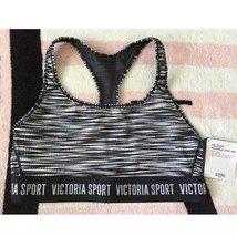 Victoria&#39;s Secret Sport Black Dot Marl Player Racerback Sports Bra - Medium - £21.88 GBP