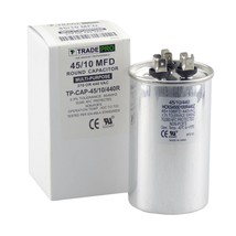 TradePro 45/10 MFD 370/440 Volt Round Dual Run Capacitor - £34.51 GBP