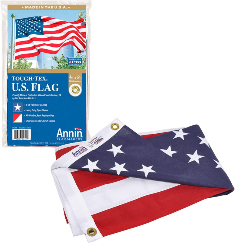 American Tough Tex Polyester Flag With Sewn Stripes Embroidered Stars NEW - $54.21